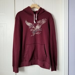 FREE⭐ American Eagel Maroon graphic hoodie